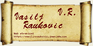 Vasilj Rauković vizit kartica